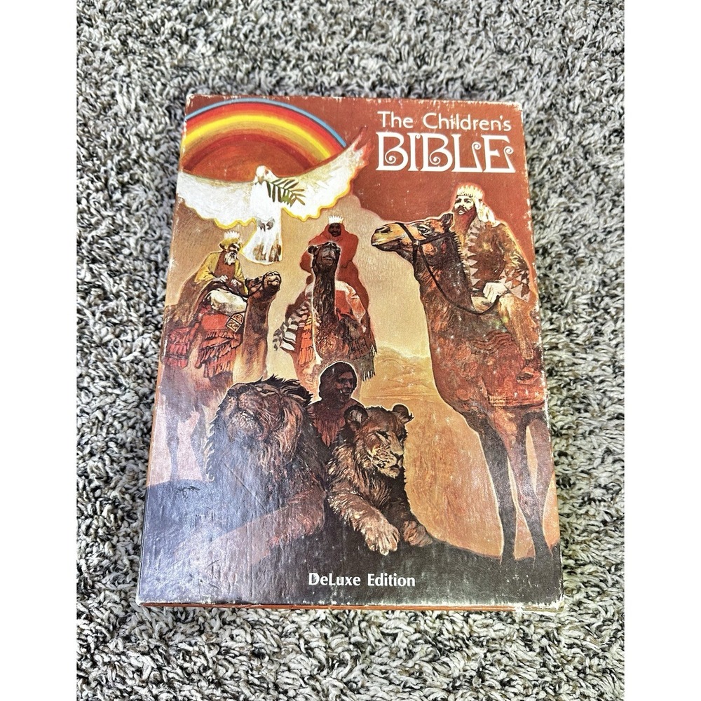 Vintage -GOLDEN PRESS- The Childrens Bible With Slipcase Deluxe Edition 1974